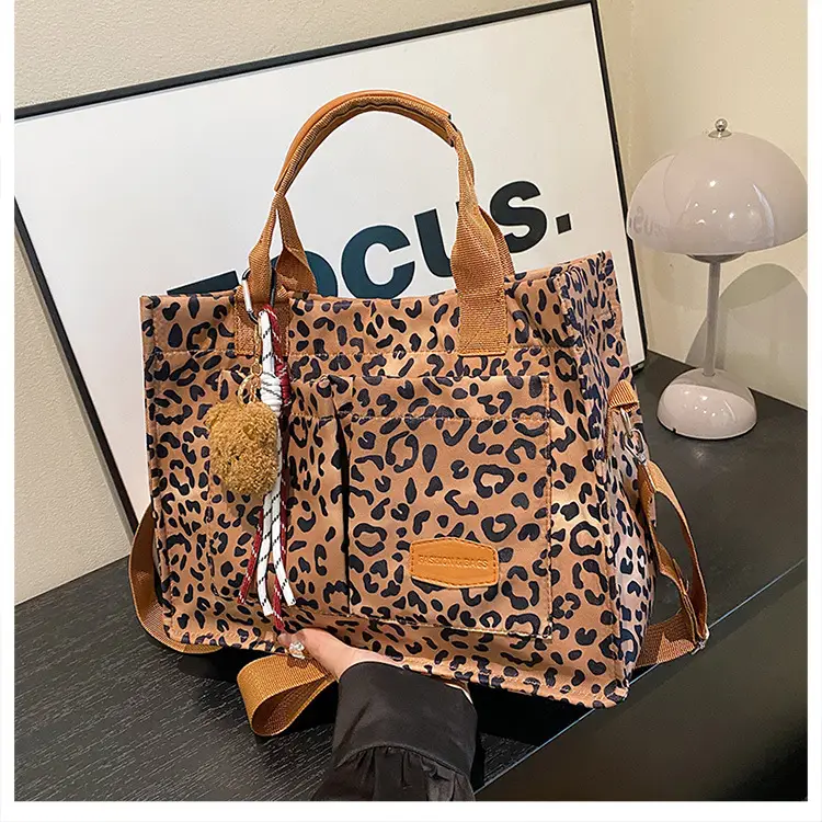 Leopard Print Large Shoulder Bag for Women — feature 14