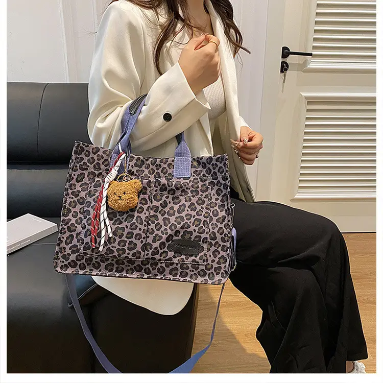 Leopard Print Large Shoulder Bag for Women — feature 15