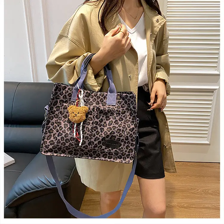 Leopard Print Large Shoulder Bag for Women — feature 16