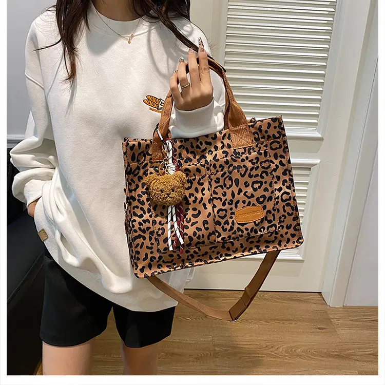 Leopard Print Large Shoulder Bag for Women — feature 23