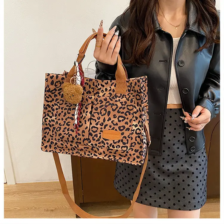 Leopard Print Large Shoulder Bag for Women — feature 26