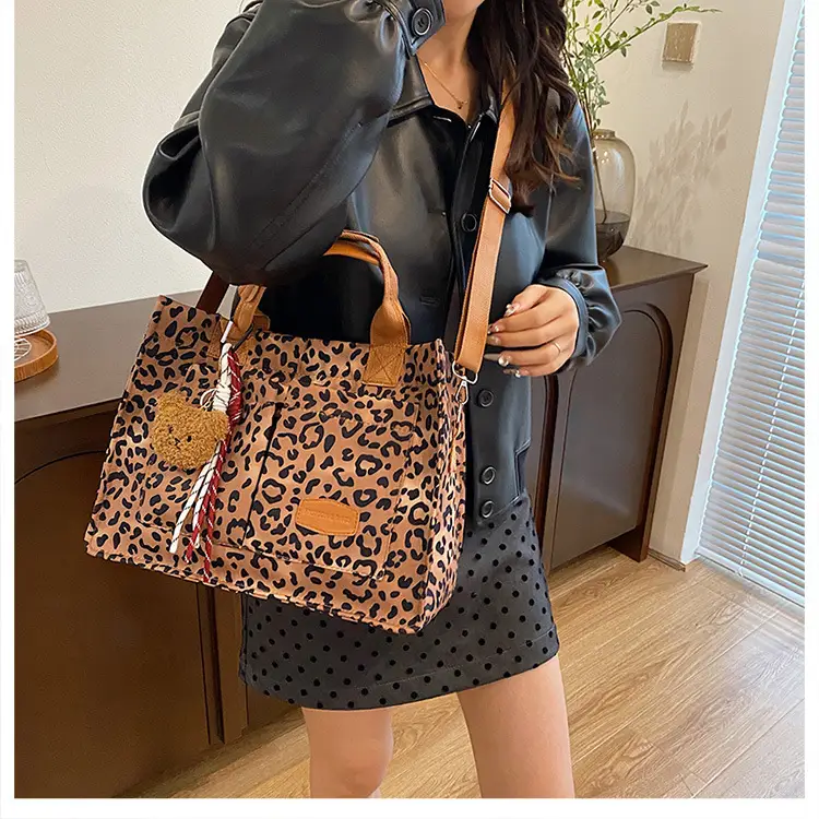 Leopard Print Large Shoulder Bag for Women — feature 28