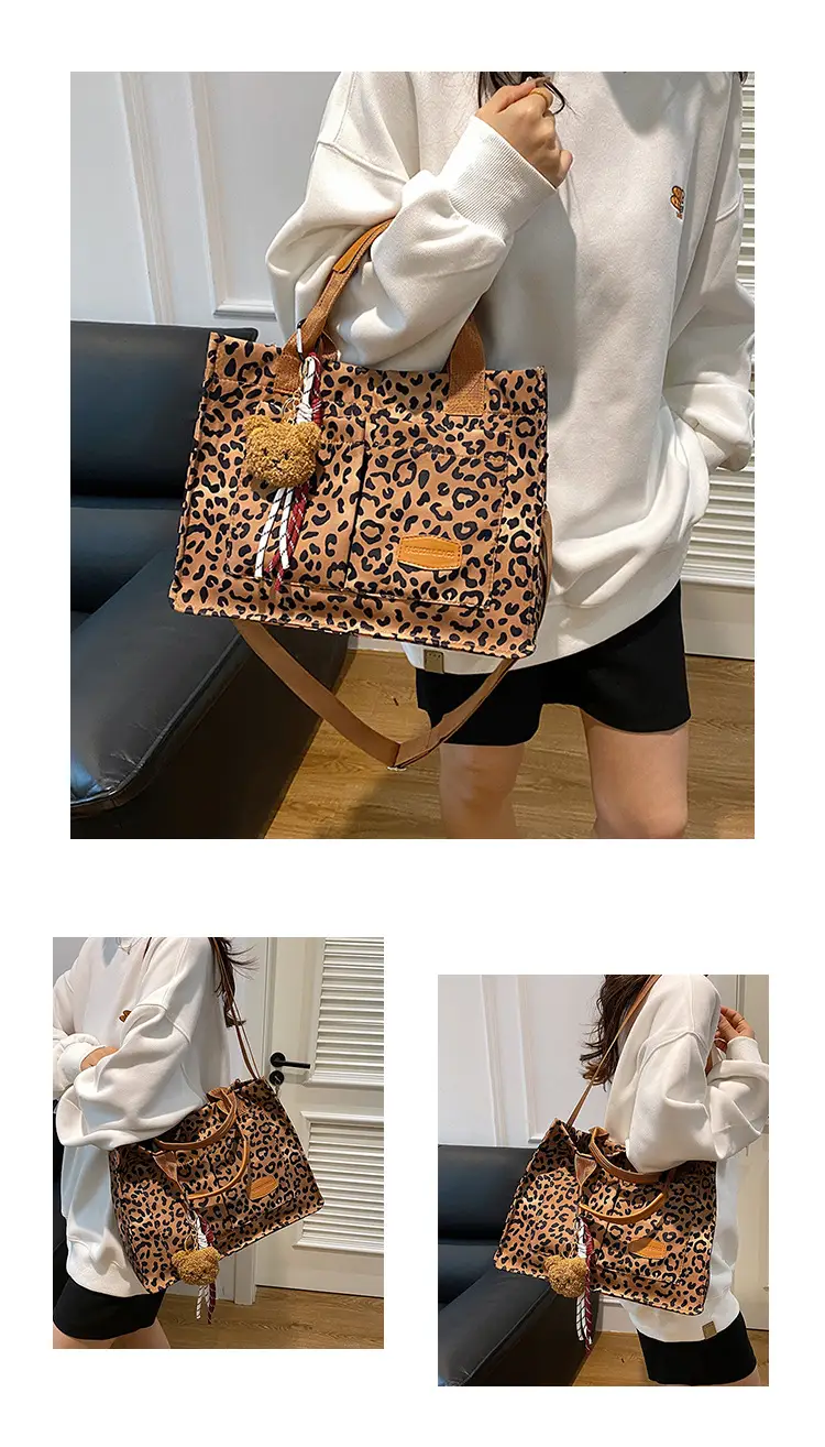 Leopard Print Large Shoulder Bag for Women — feature 9