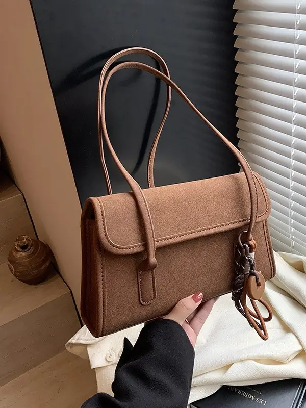 Women's Retro Frosted Shoulder Bag Black 2026 - Image 7