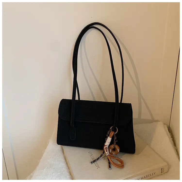 Women's Retro Frosted Shoulder Bag Black 2026 — feature 27