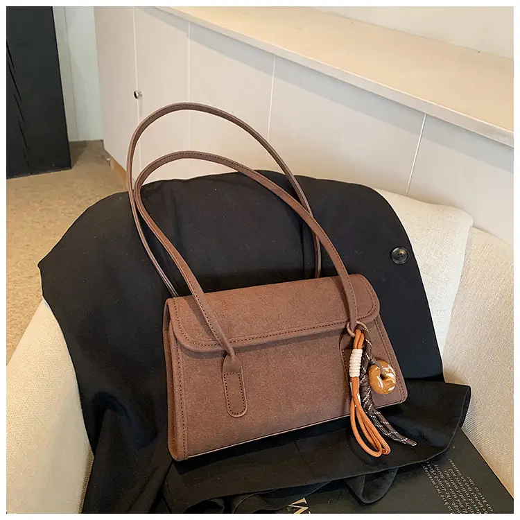 Women's Retro Frosted Shoulder Bag Black 2026 — feature 29