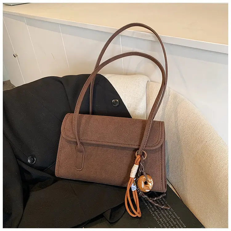 Women's Retro Frosted Shoulder Bag Black 2026 — feature 30