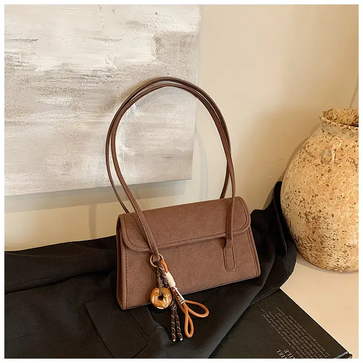 Women's Retro Frosted Shoulder Bag Black 2026 — feature 31