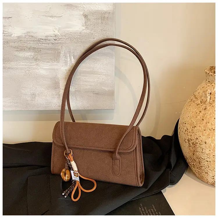 Women's Retro Frosted Shoulder Bag Black 2026 — feature 32