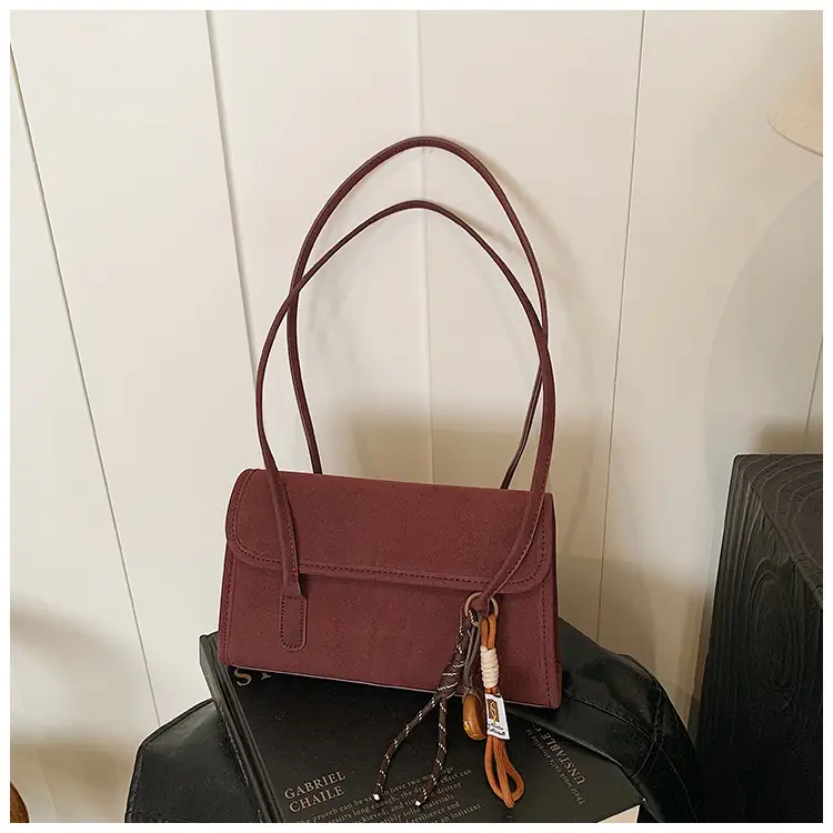 Women's Retro Frosted Shoulder Bag Black 2026 — feature 35