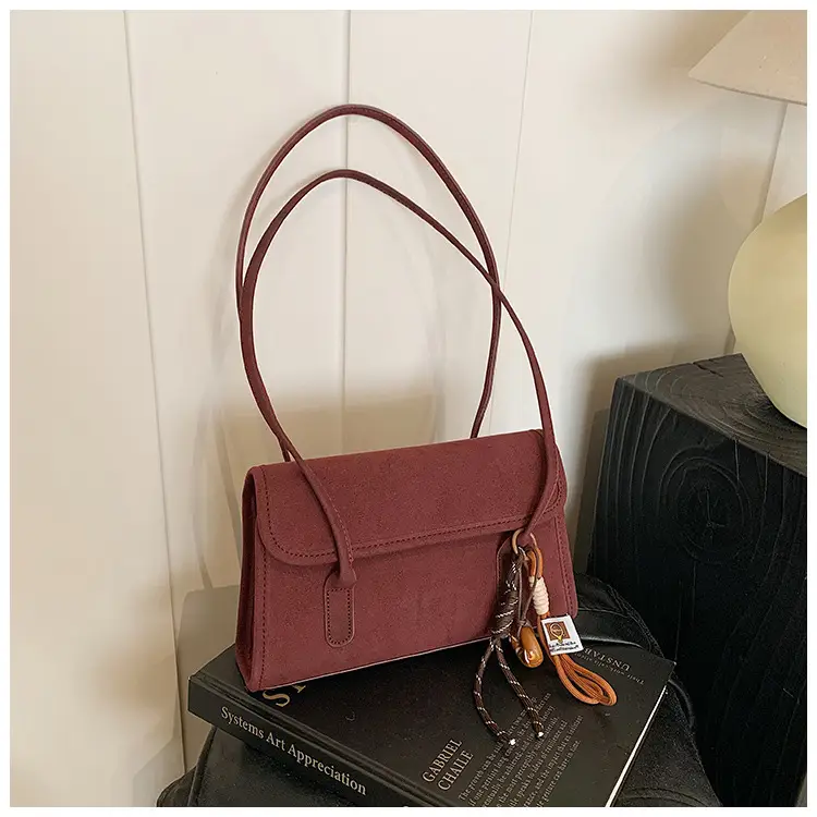 Women's Retro Frosted Shoulder Bag Black 2026 — feature 36