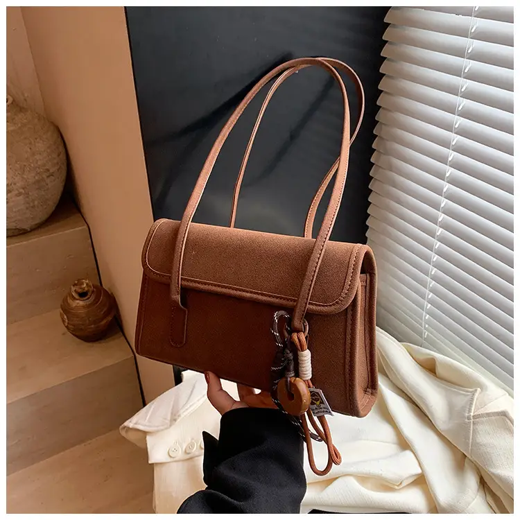 Women's Retro Frosted Shoulder Bag Black 2026 — feature 38