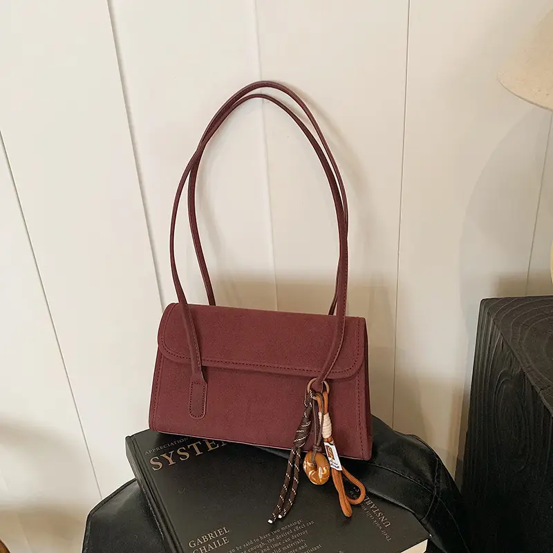 Women's Retro Frosted Shoulder Bag Black 2026 - Image 2