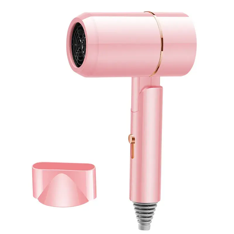 Pink Folding Hair Dryer with Negative Ion Technology - Image 3