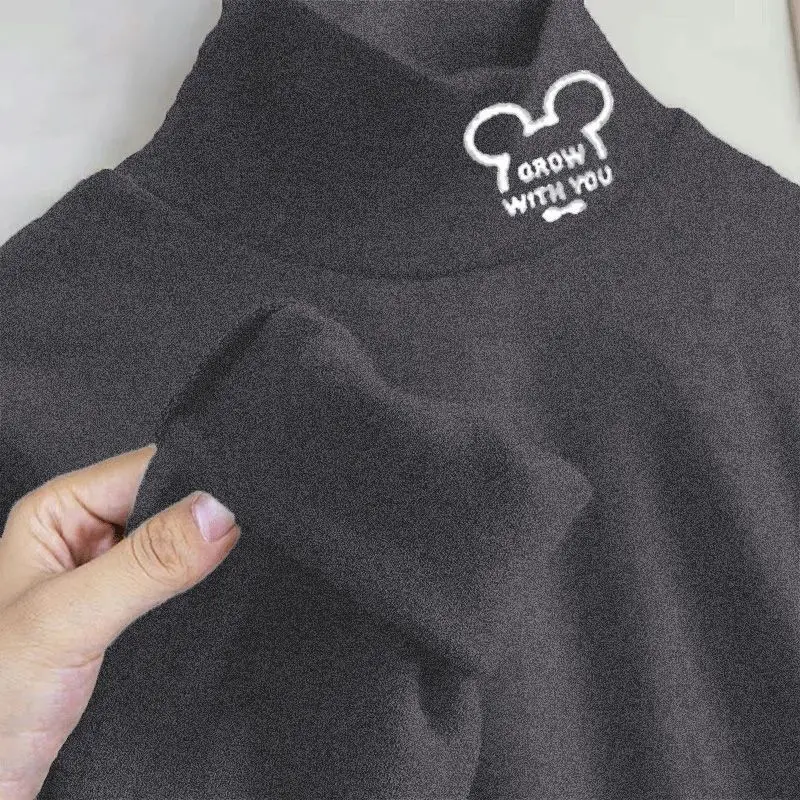 Children's Velvet T-Shirt Grey Boys Autumn Winter Warm Fleece Lined - Image 24