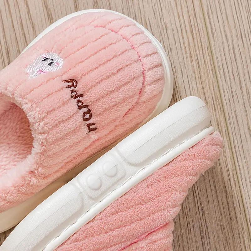 Children's Cotton Slippers for Boys and Girls Autumn and Winter Home Indoor Soft Bottom Non-slip Middle and Big Children's Cute Cartoon Warm Slippers