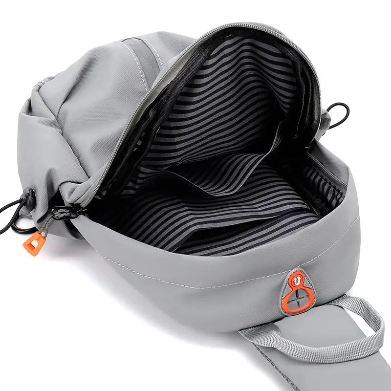 Gray USB-C Crossbody Bag for Men - Image 6