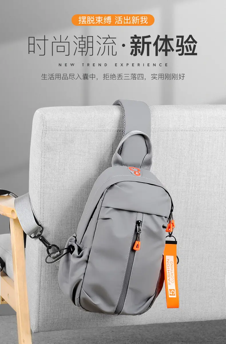 Gray USB-C Crossbody Bag for Men — feature 12