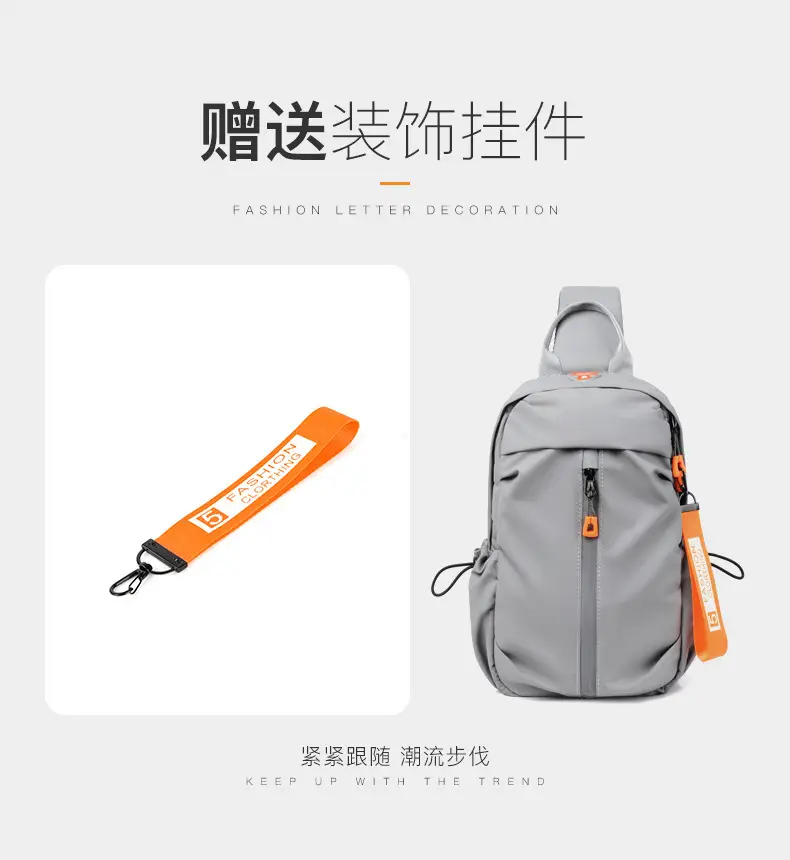 Gray USB-C Crossbody Bag for Men — feature 13