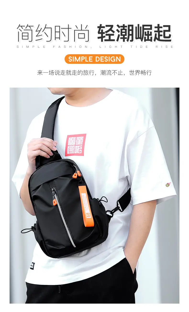 Gray USB-C Crossbody Bag for Men — feature 14