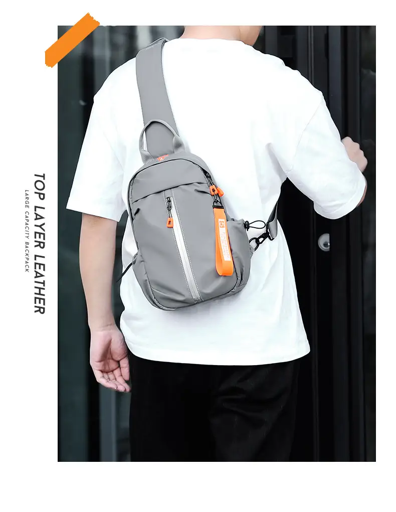 Gray USB-C Crossbody Bag for Men — feature 15