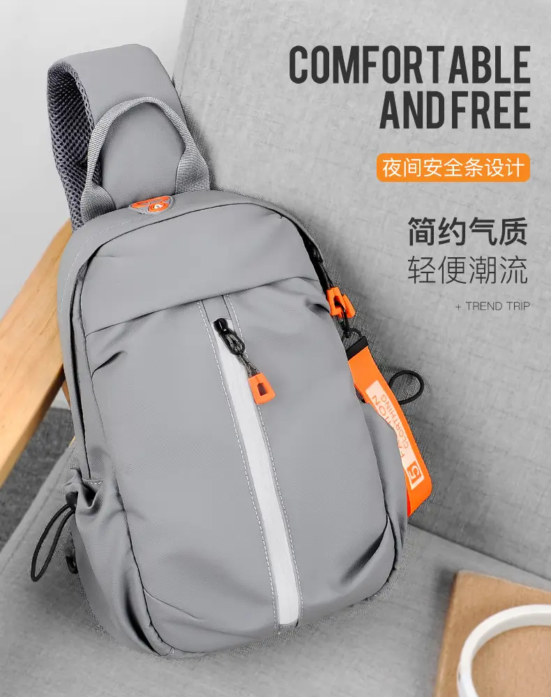 Gray USB-C Crossbody Bag for Men — feature 17