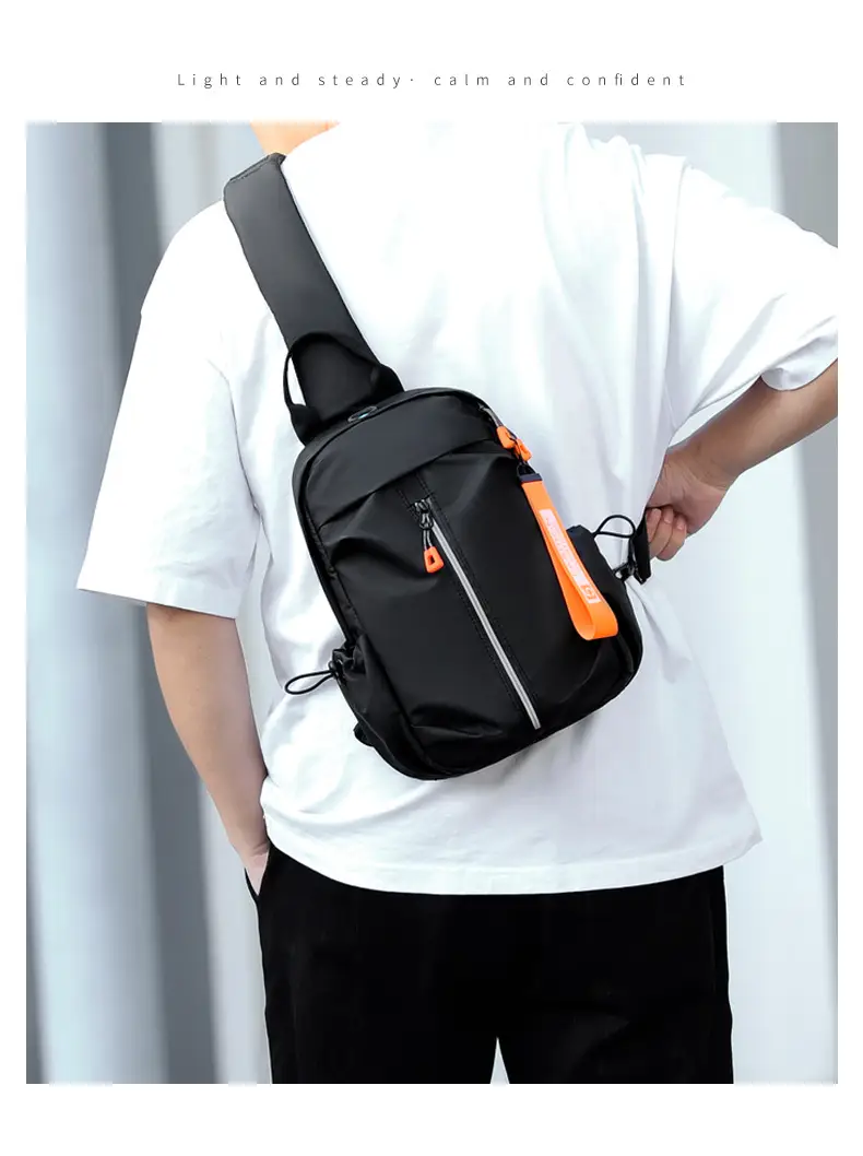 Gray USB-C Crossbody Bag for Men — feature 28