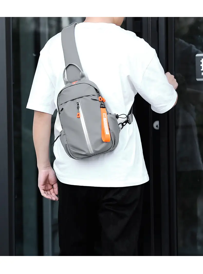 Gray USB-C Crossbody Bag for Men — feature 29