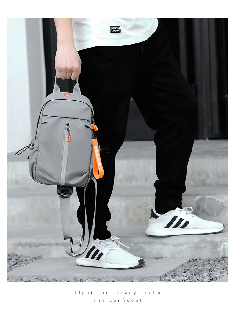 Gray USB-C Crossbody Bag for Men — feature 32