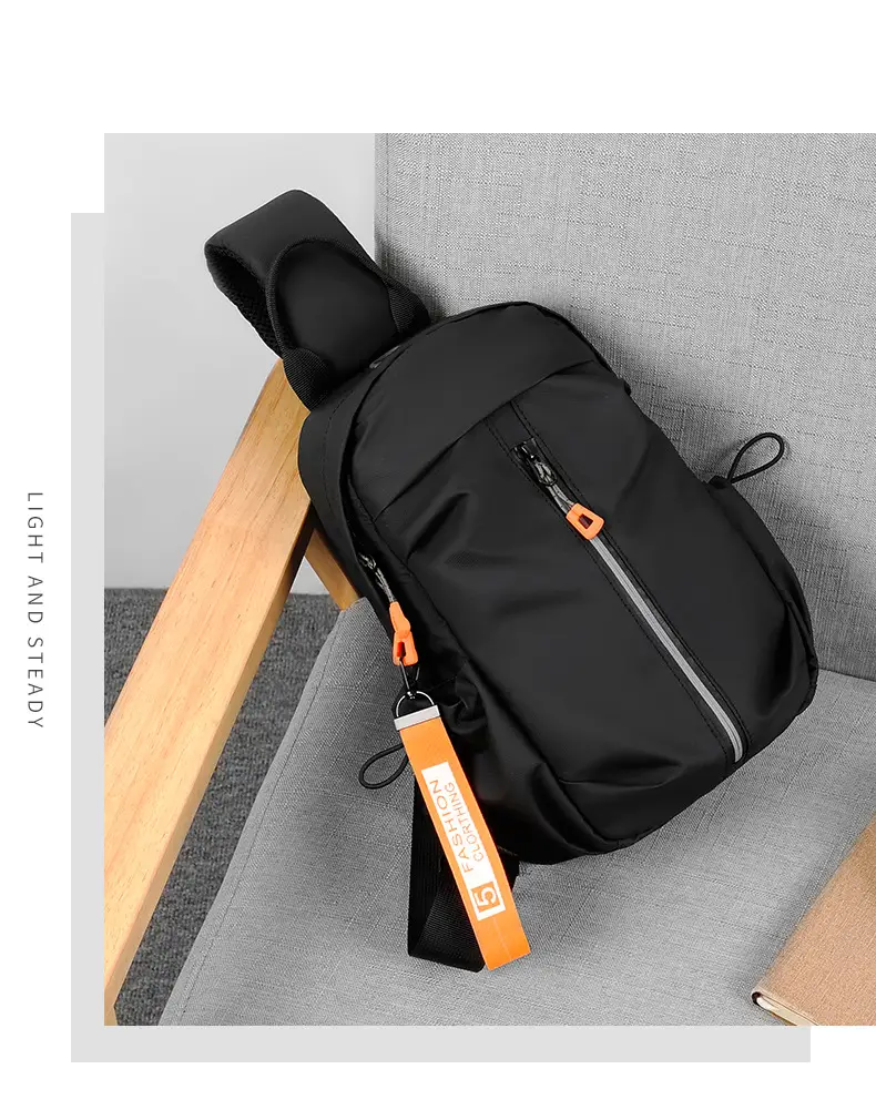 Gray USB-C Crossbody Bag for Men — feature 34