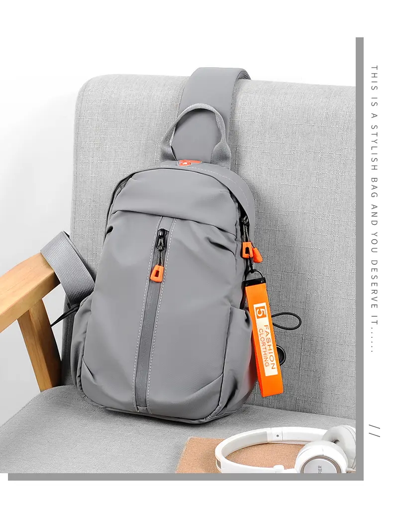 Gray USB-C Crossbody Bag for Men — feature 36