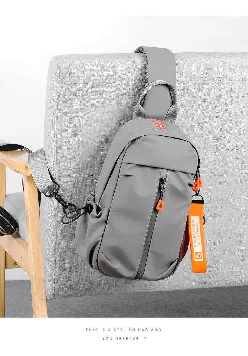 Gray USB-C Crossbody Bag for Men — feature 38