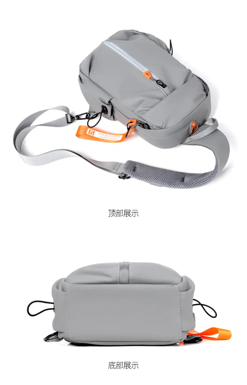 Gray USB-C Crossbody Bag for Men — feature 46