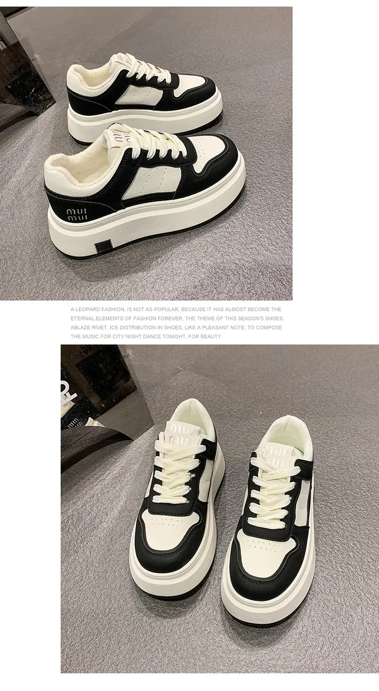 Women's Thick Leather White Sneakers Small 2025 — feature 21