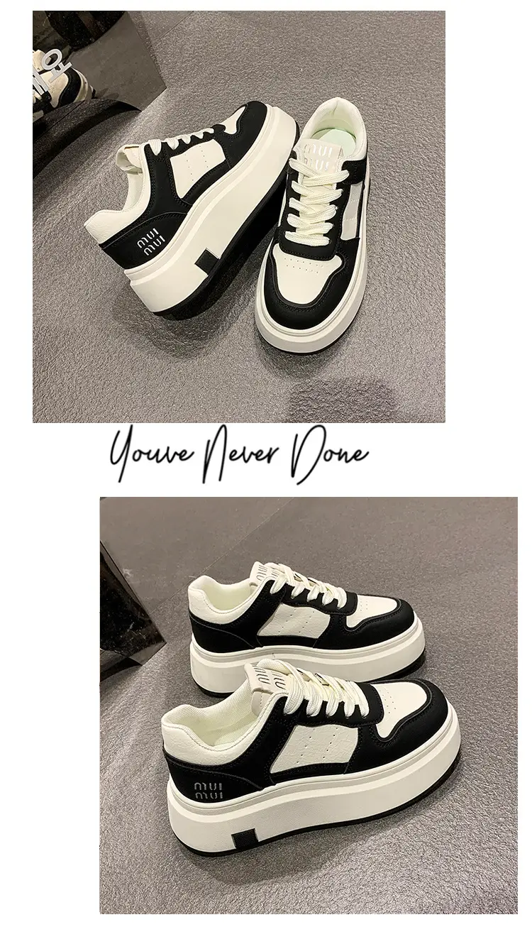 Women's Thick Leather White Sneakers Small 2025 — feature 22