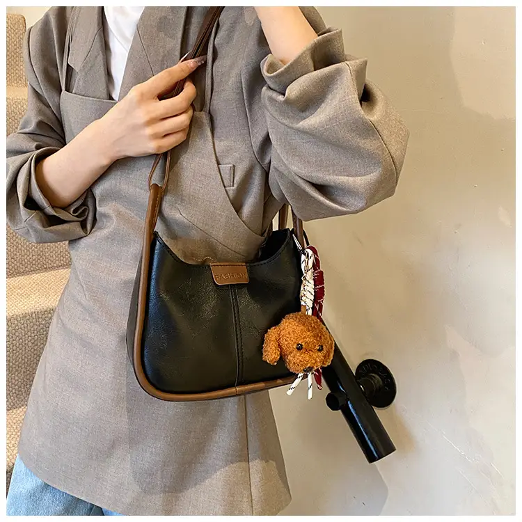 Women's Maillard Shoulder Bag Large Capacity Brown Crossbody — feature 20