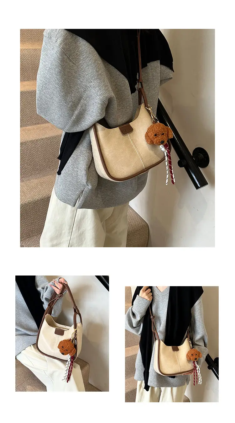 Women's Maillard Shoulder Bag Large Capacity Brown Crossbody — feature 25
