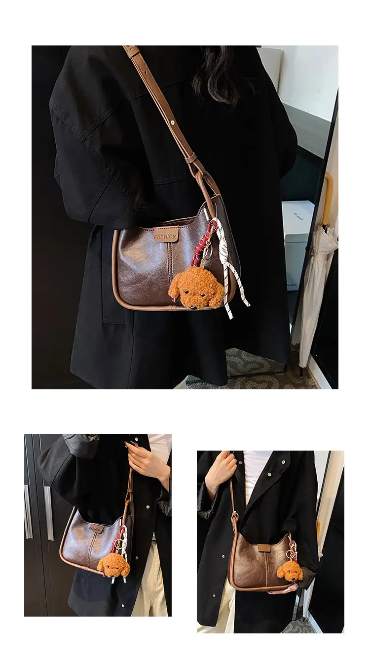 Women's Maillard Shoulder Bag Large Capacity Brown Crossbody — feature 27