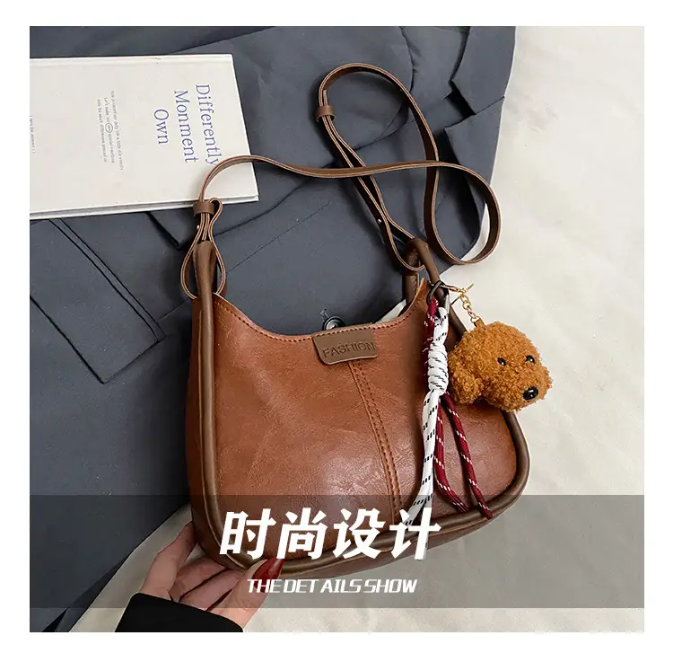 Women's Maillard Shoulder Bag Large Capacity Brown Crossbody — feature 5