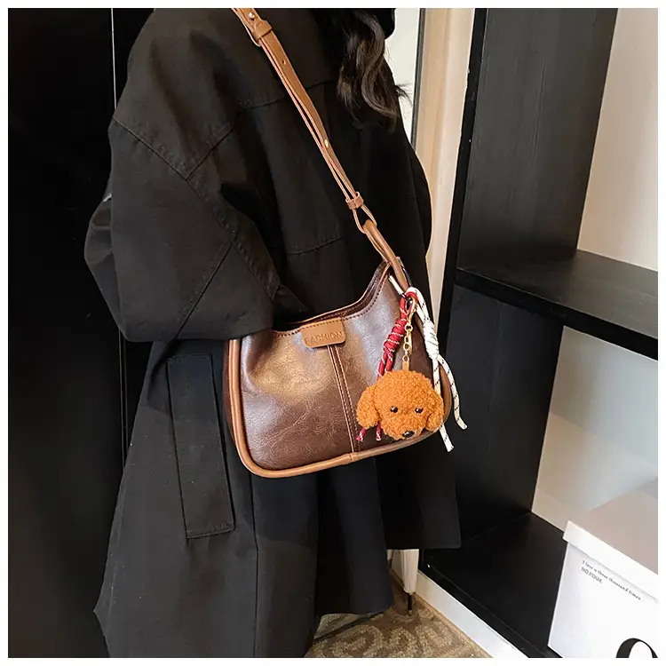 Women's Maillard Shoulder Bag Large Capacity Brown Crossbody — feature 8