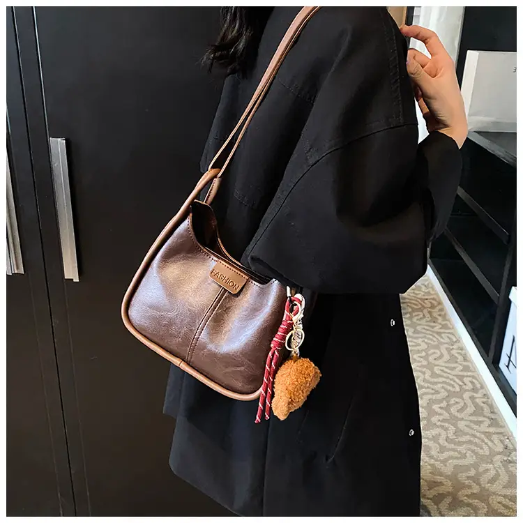 Women's Maillard Shoulder Bag Large Capacity Brown Crossbody — feature 9