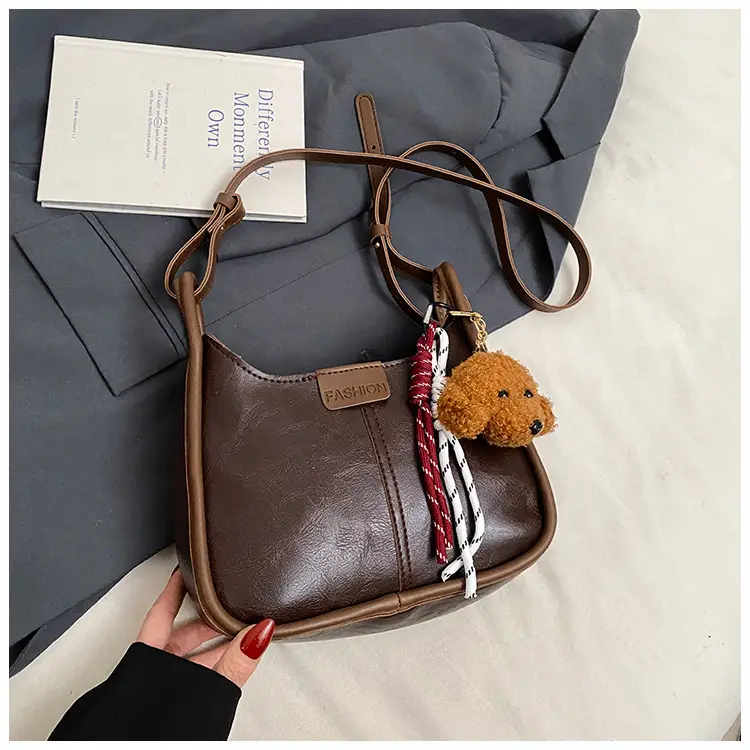 Women's Maillard Shoulder Bag Large Capacity Brown Crossbody - Image 2