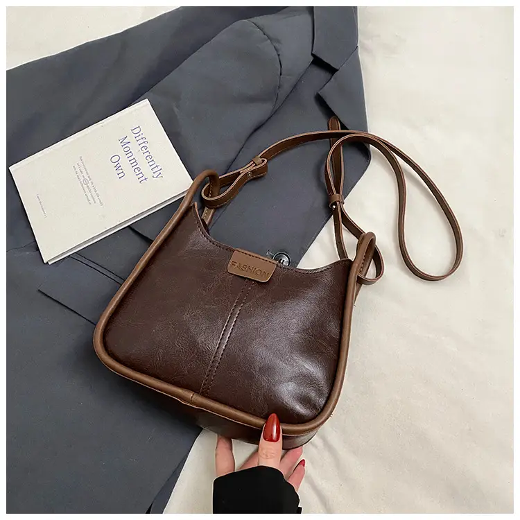 Women's Maillard Shoulder Bag Large Capacity Brown Crossbody - Image 6