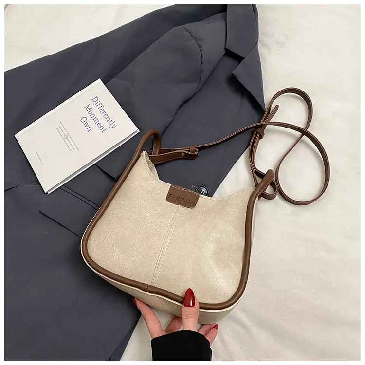 Women's Maillard Shoulder Bag Large Capacity Brown Crossbody - Image 7
