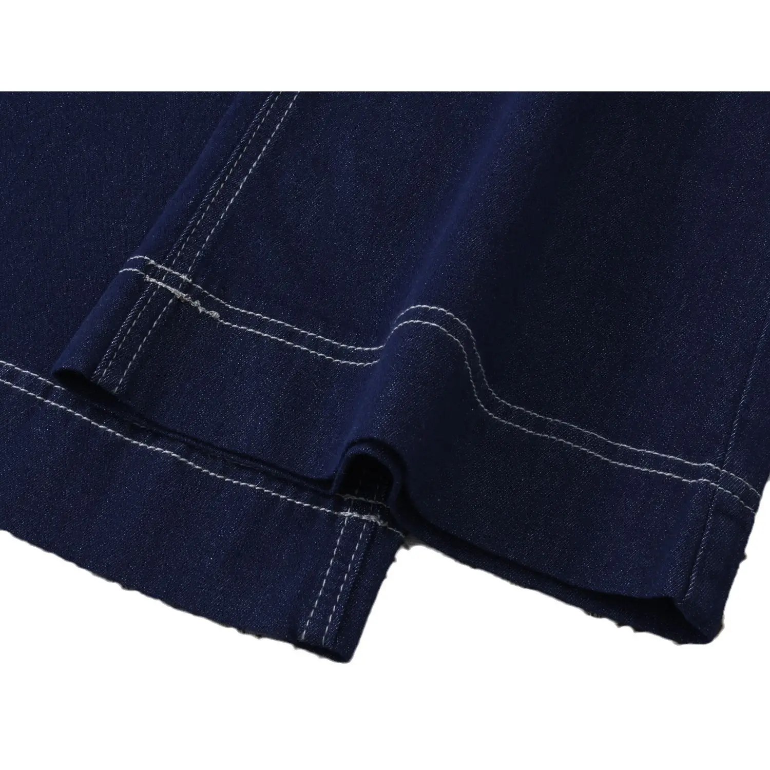 Women Wide Leg Jeans Double Buckle 2024 Navy