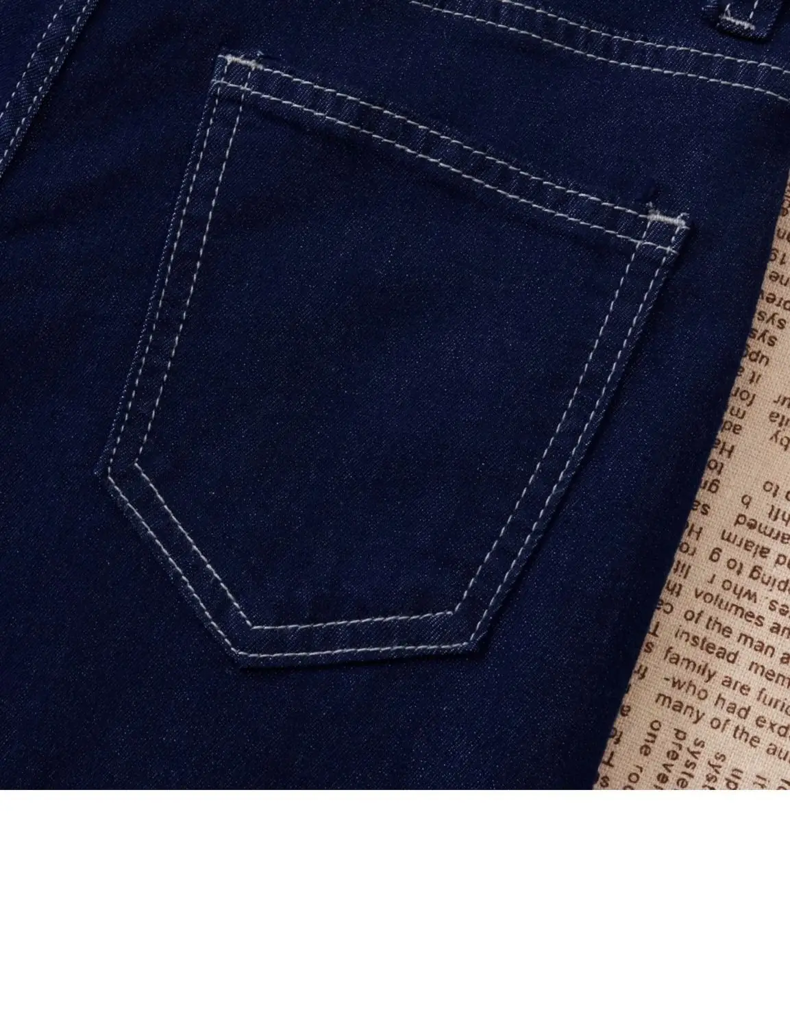 Women Wide Leg Jeans Double Buckle 2024 Navy — feature 10