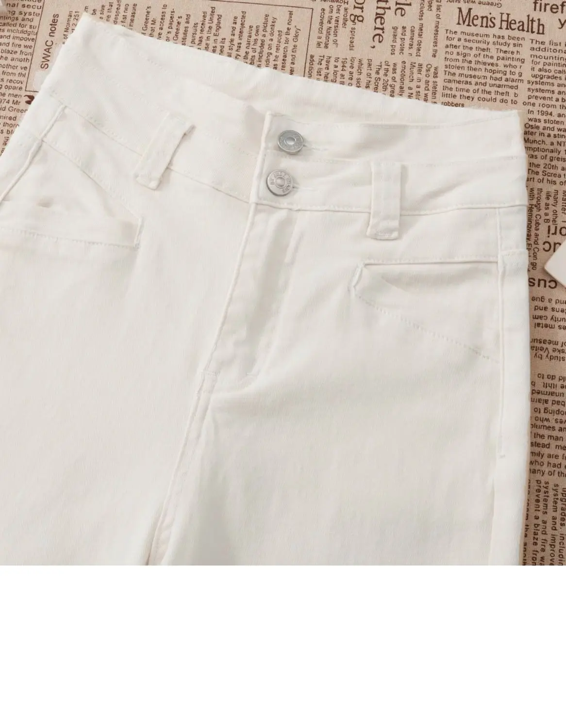 Women Wide Leg Jeans Double Buckle 2024 Navy — feature 12