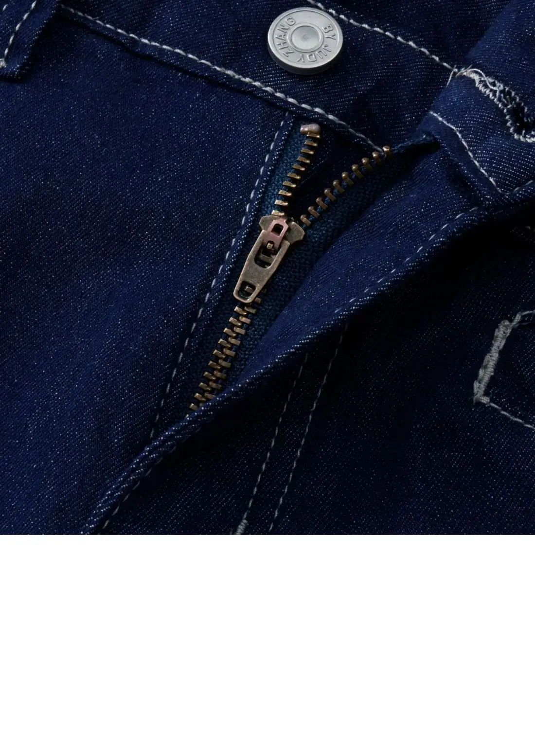 Women Wide Leg Jeans Double Buckle 2024 Navy — feature 4
