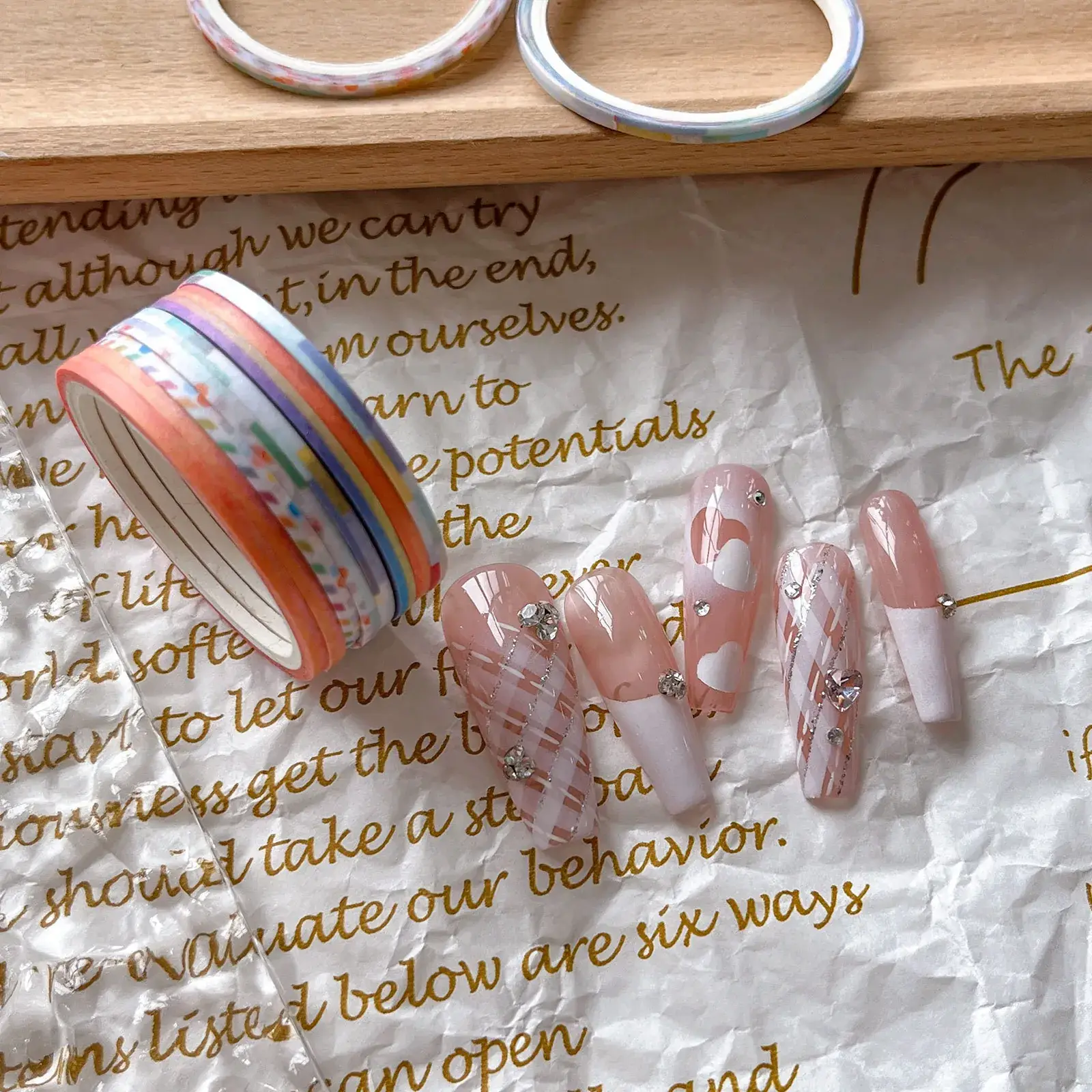 French Flag Nail Art Isolation Tape with White Edge — feature 5