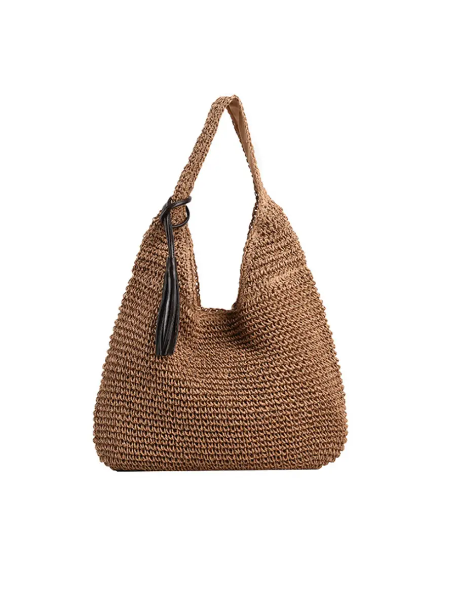 Women's Straw Crossbody Bag Large Capacity Summer Beach Bag - Image 9